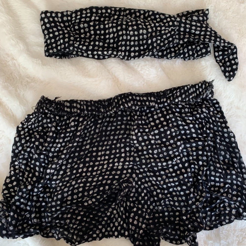 Urban Outfitters Black & White Polka Dot Set